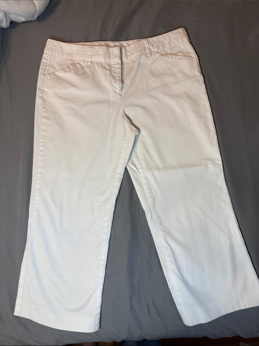 Express White Editor Stretch Ankle Cropped Pants Size 8 - 1017
